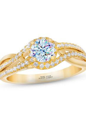 THE LEO First Light Diamond Engagement Ring 3/4 ct tw Round-cut 14K Yellow Gold, 4454