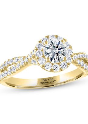THE LEO Ideal Cut Diamond Engagement Ring 1 ct tw 14K Yellow Gold, 4454
