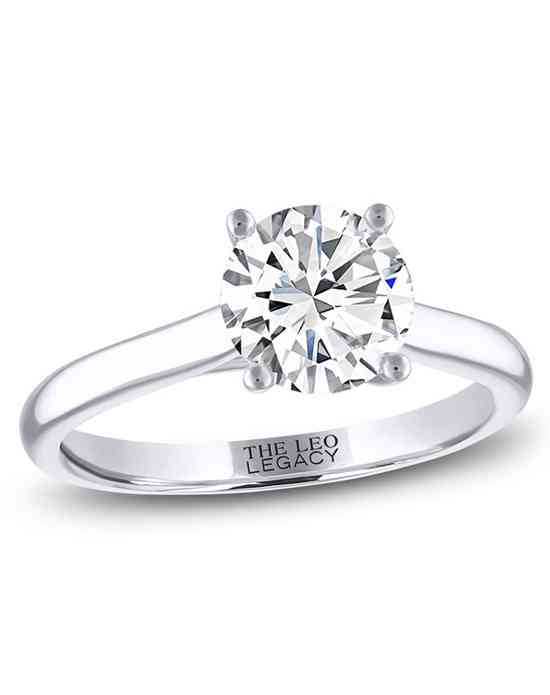 Diamond Solitaire Ring 1 carat Round-cut 14K White Gold (I2/I)