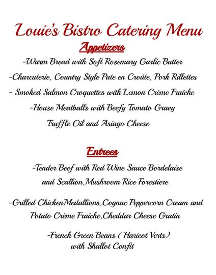 Louie's Bistro Catering & Food Truck Services
