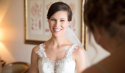Blushing brides hair and makeup