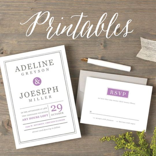 Swell & Grand Printable Invitation Templates
