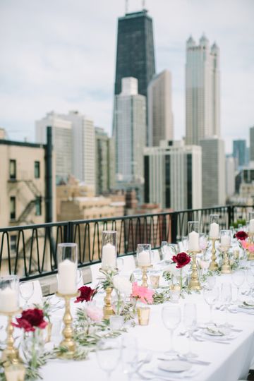 public hotel rooftop wedding life in bloom chicago