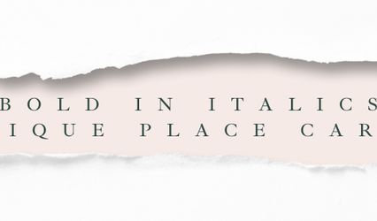Bold in Italics