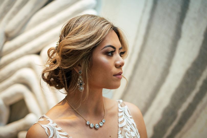 Golden Hair and Makeup