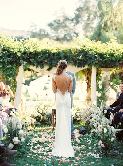 Outdoor wedding ceremony