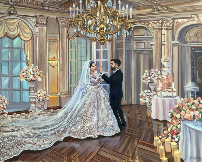 Live Wedding Painting by Mark