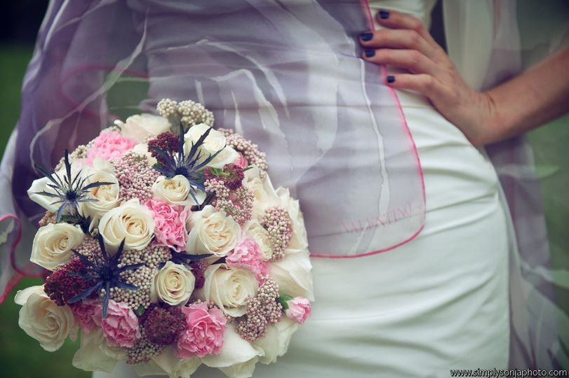 pink stole for wedding