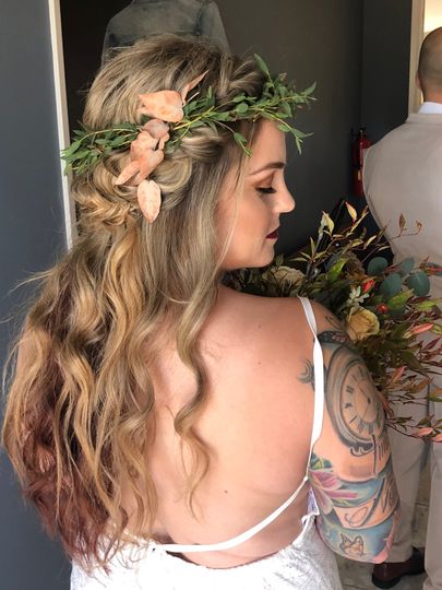 Fishtail w/ flower crown