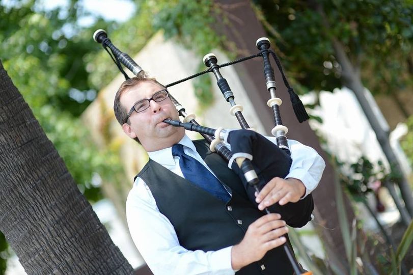 Bagpiper Darrell Calvillo
