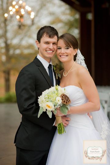 Front porch wedding photography
