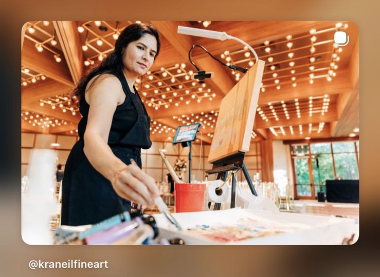 Live Wedding Painter Chicago l Kraneil Fine Art