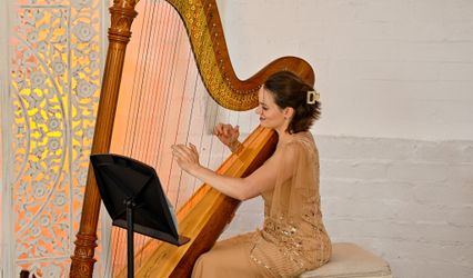 Modern Fairytale Wedding Harpist