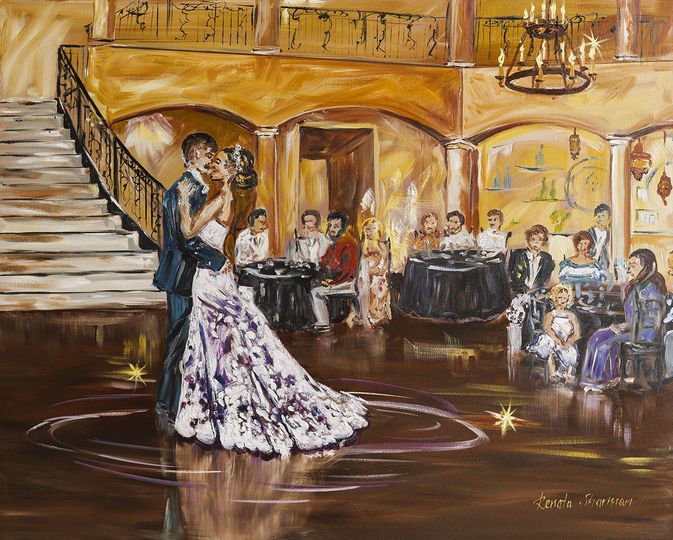 Live Event Painting By Renata Ceremony Music Richardson Tx Weddingwire
