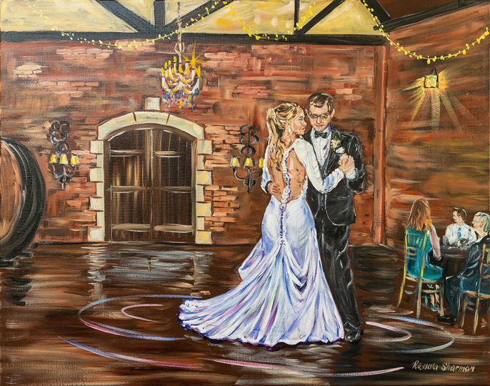 Live Event Painting By Renata Ceremony Music Richardson Tx Weddingwire
