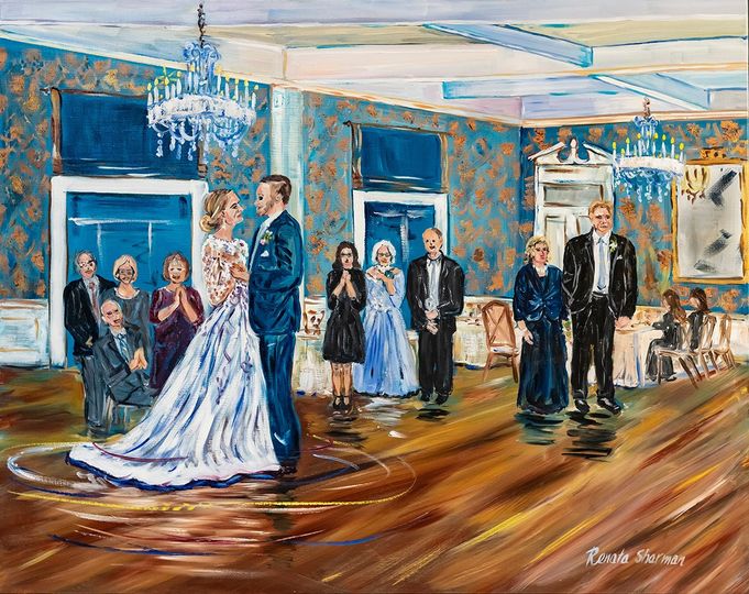 Live Event Painting By Renata Ceremony Music Richardson Tx Weddingwire