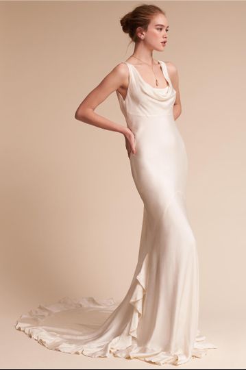 Ghost London	BHLDN Willow Gown		Lustrous satin lends this slip gown a sultry air we adore, but...