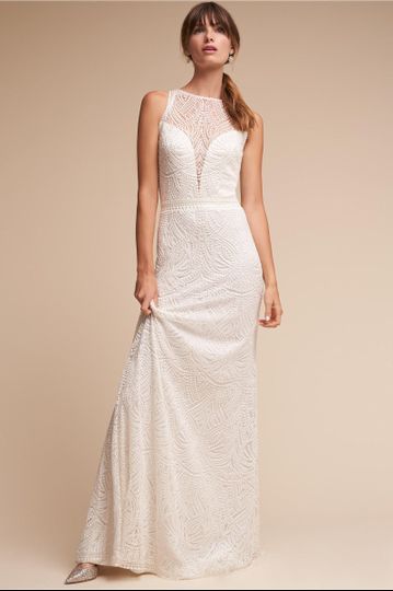Tadashi Shoji	BHLDN Perdita Gown		Part bohemian, part modern, this gorgeous gown features an...