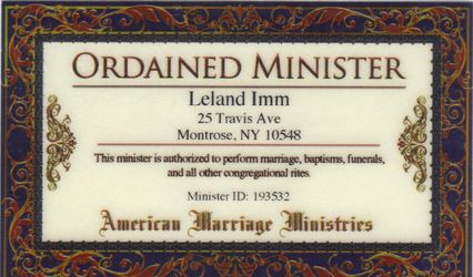 Pastor Leland Imm Ordained Minister & Wedding Officiant