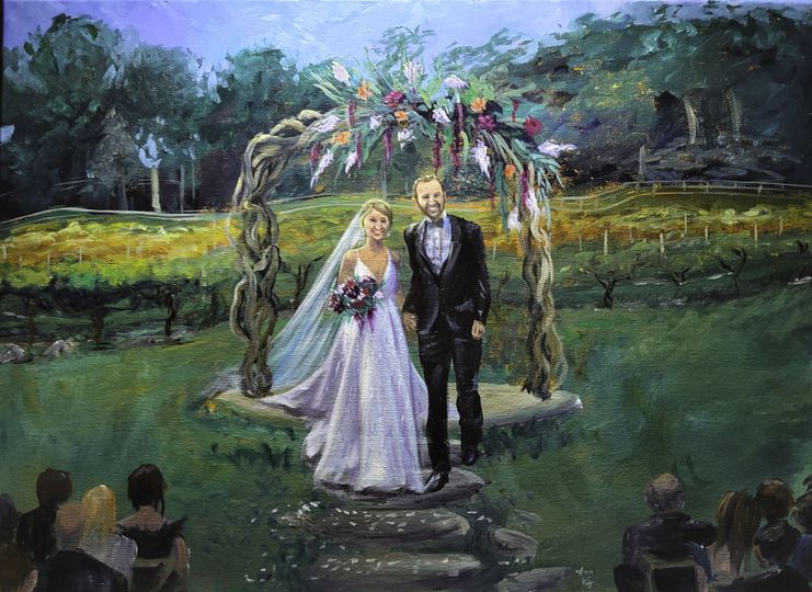 Cherished Rain Art- Wedding Painting