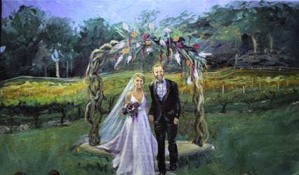 Cherished Rain Art- Wedding Painting