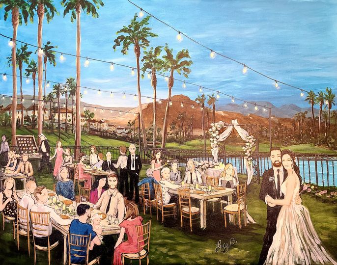 Live Wedding Painting by Lucy B