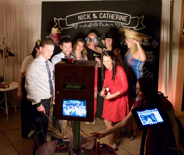 Pixster Photo Booth Rental Phoenix Photo Booth Scottsdale Az Weddingwire Pixster is the only photo booth rental company that offers over 100 backdrop options, including their famous chalkboard backdrop created by renowned artist amber thrane. pixster photo booth rental phoenix