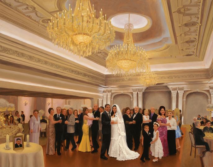 Live Event Painter Anthony Galati Favors Gifts Morristown