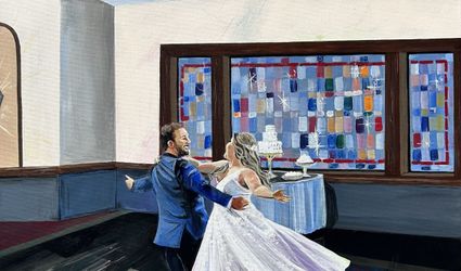 Savannah’s Live Wedding Painting