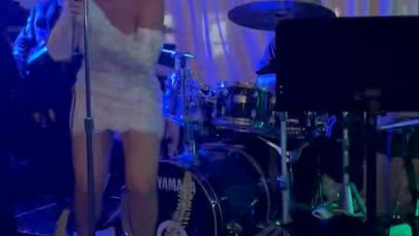 When the bride leads the band!