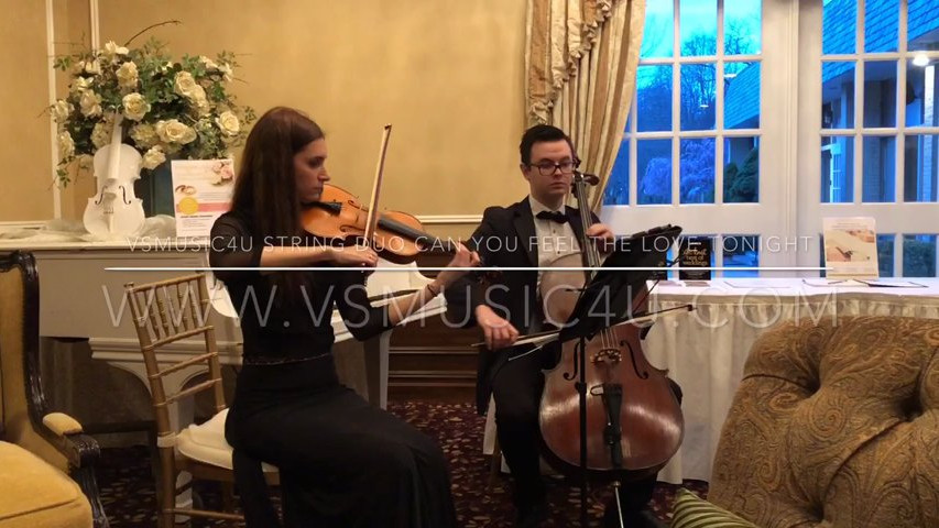 vsmusic4u String duo wedding cocktail ceremony Woodside Club Long Island 