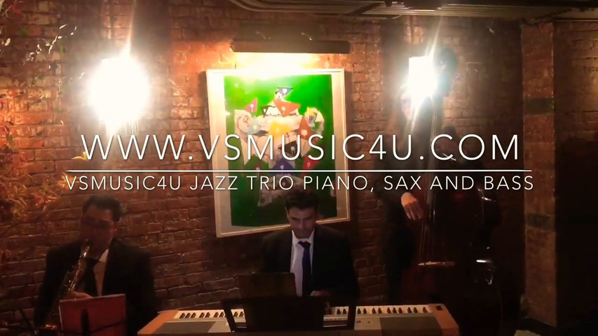 Vsmusic4u Cocktail Musicians Jazz Trio Piano, Saxophone and Double Bass