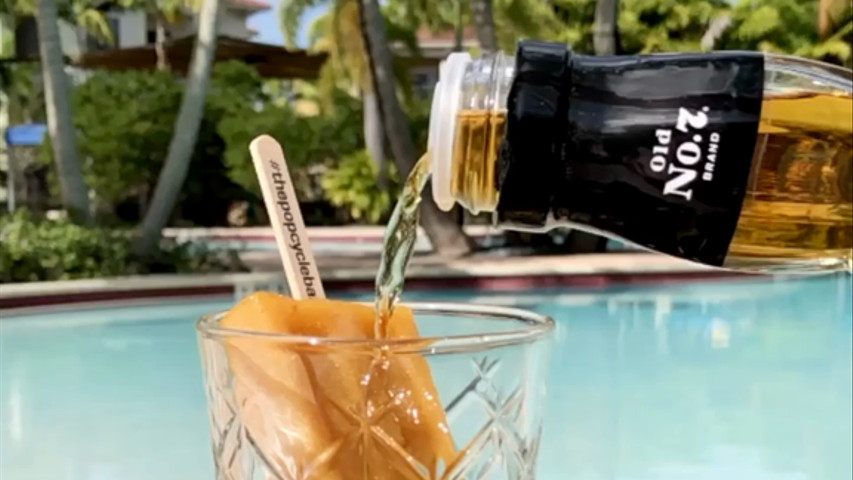 Our Whiskey Business Pop in a glass of Jack Daniel's 