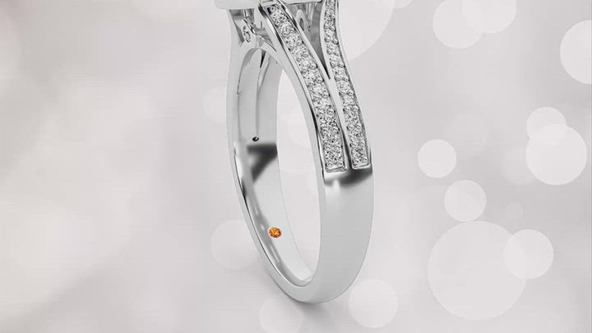 Gleam Lab Grown Split Shank Halo Diamond Engagement Ring