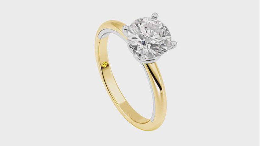 Harmony Bloom Two Toned Lab Grown Diamond Solitaire Ring