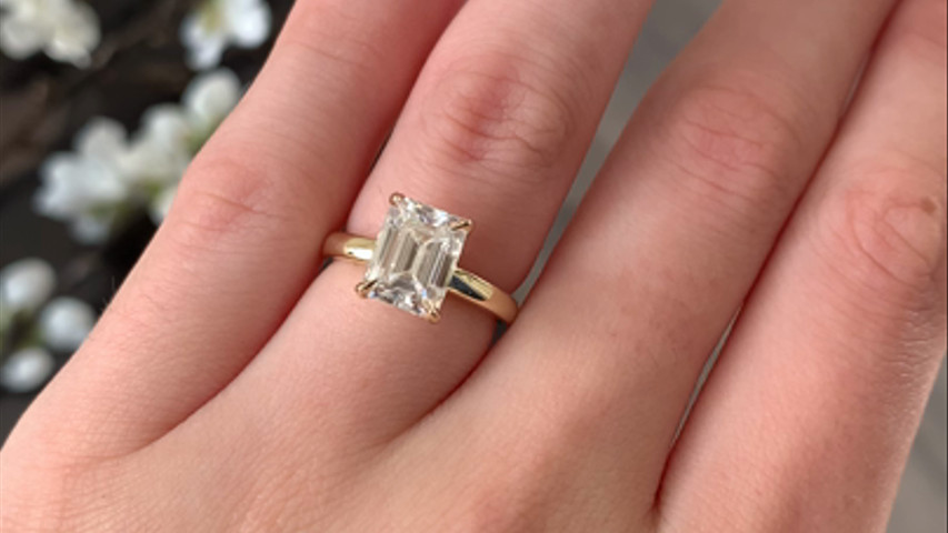 Lia Emerald Cut Engagement Ring