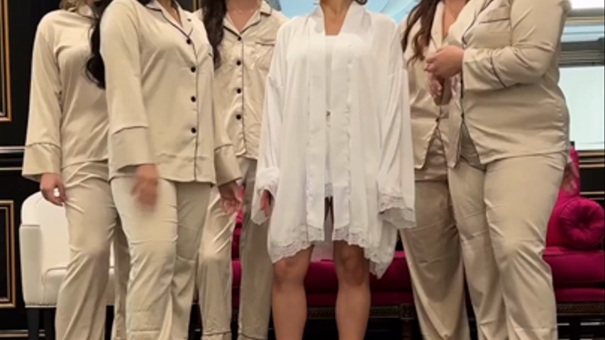 When your bridesmaids are by your side for the most special moment 🤍✨