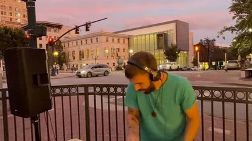 Cotton candy sky downtown AVL