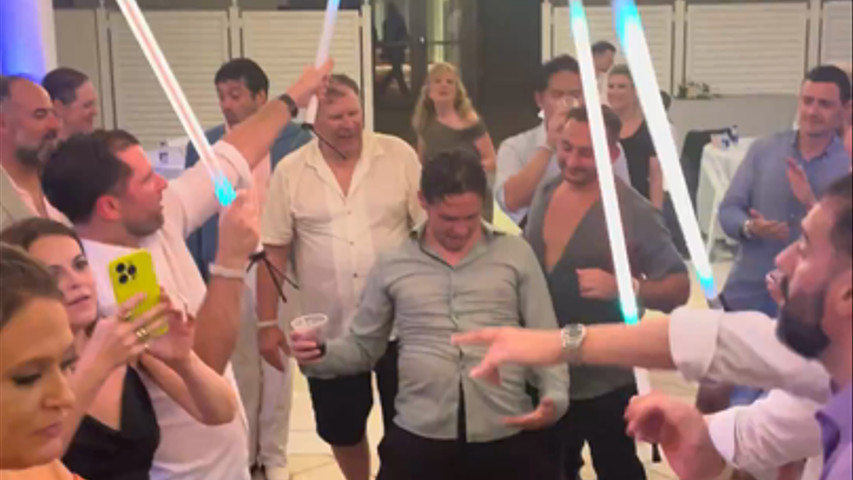 Tube Light Dancing Groom