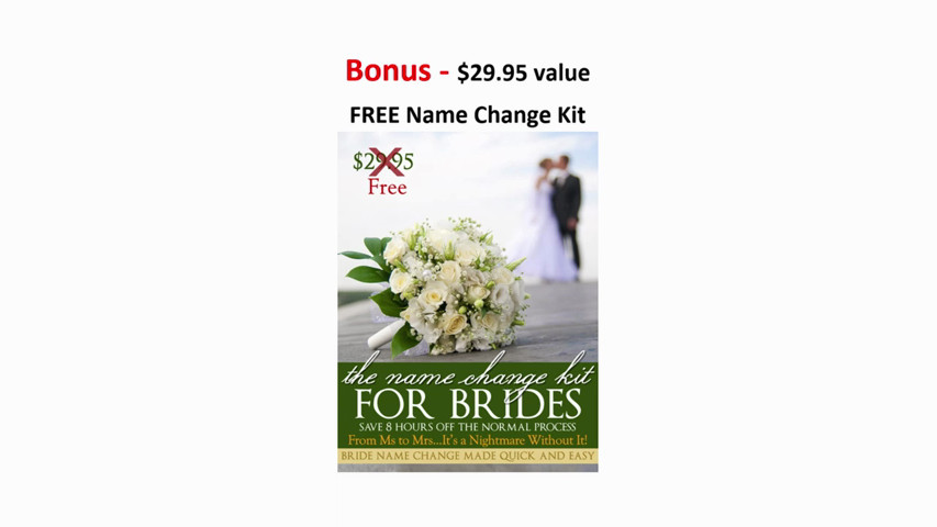 Free Bride Name Change Kit