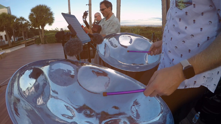 Steel drums guitar at Hilton Head wedding