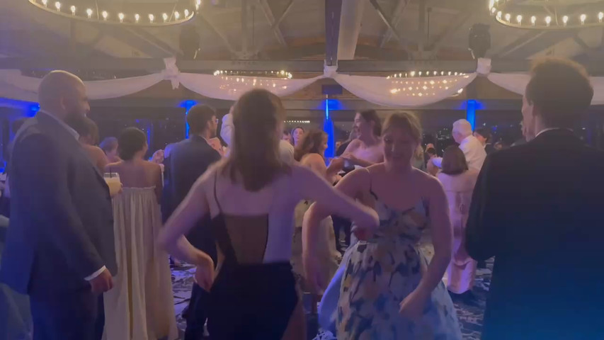 People dancing at the wedding