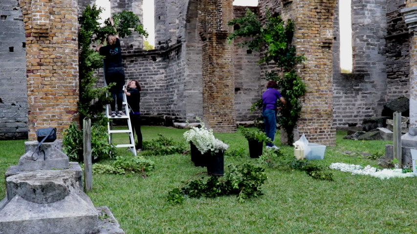 Flowers by gimi unfinished church installation set up 1558482805