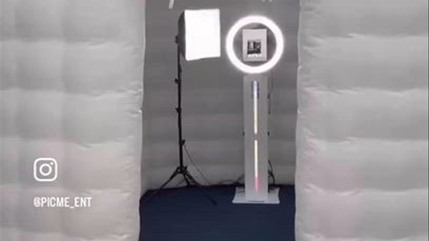 Double Inflatable and touchscreen booth rental 