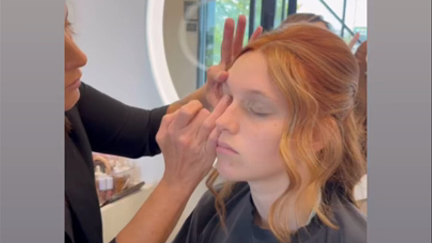 Soft glam before and after