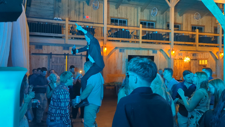 Groom Celebrating