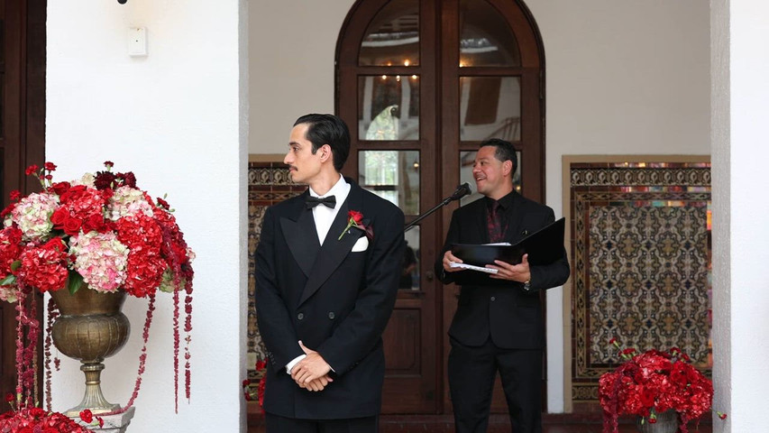 Bride getting ready and ceremony
