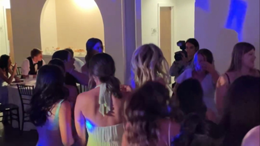 Bride and her bridesmaids