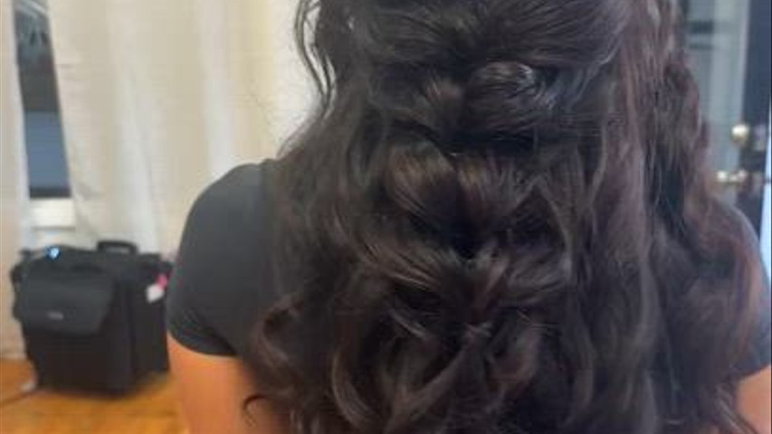 Boho pull through Braid, half up half down