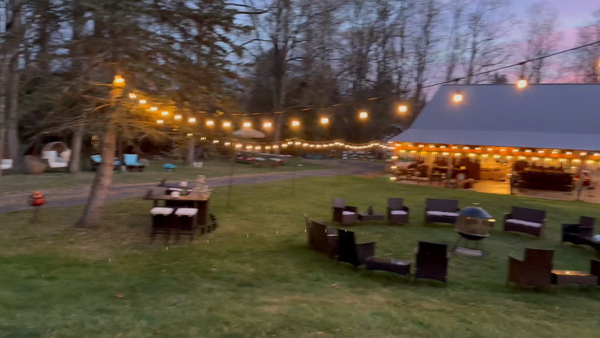 Pine Ridge Farm Lounge Fire Pit Bars Lighting